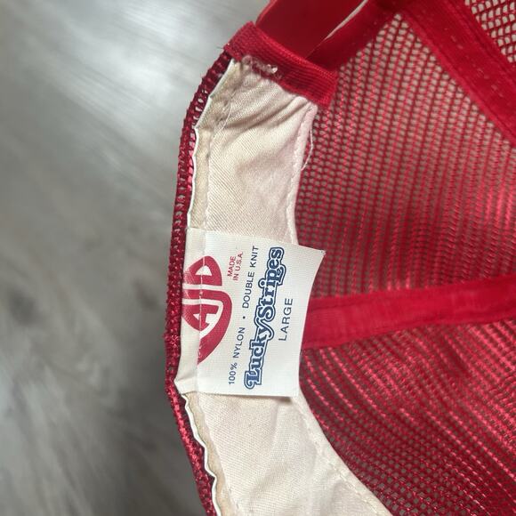 Vintage St Louis Cardinals Hat Snapback MLB AJD Stripe Red Trucker Cap USA Made - Picture 4 of 8